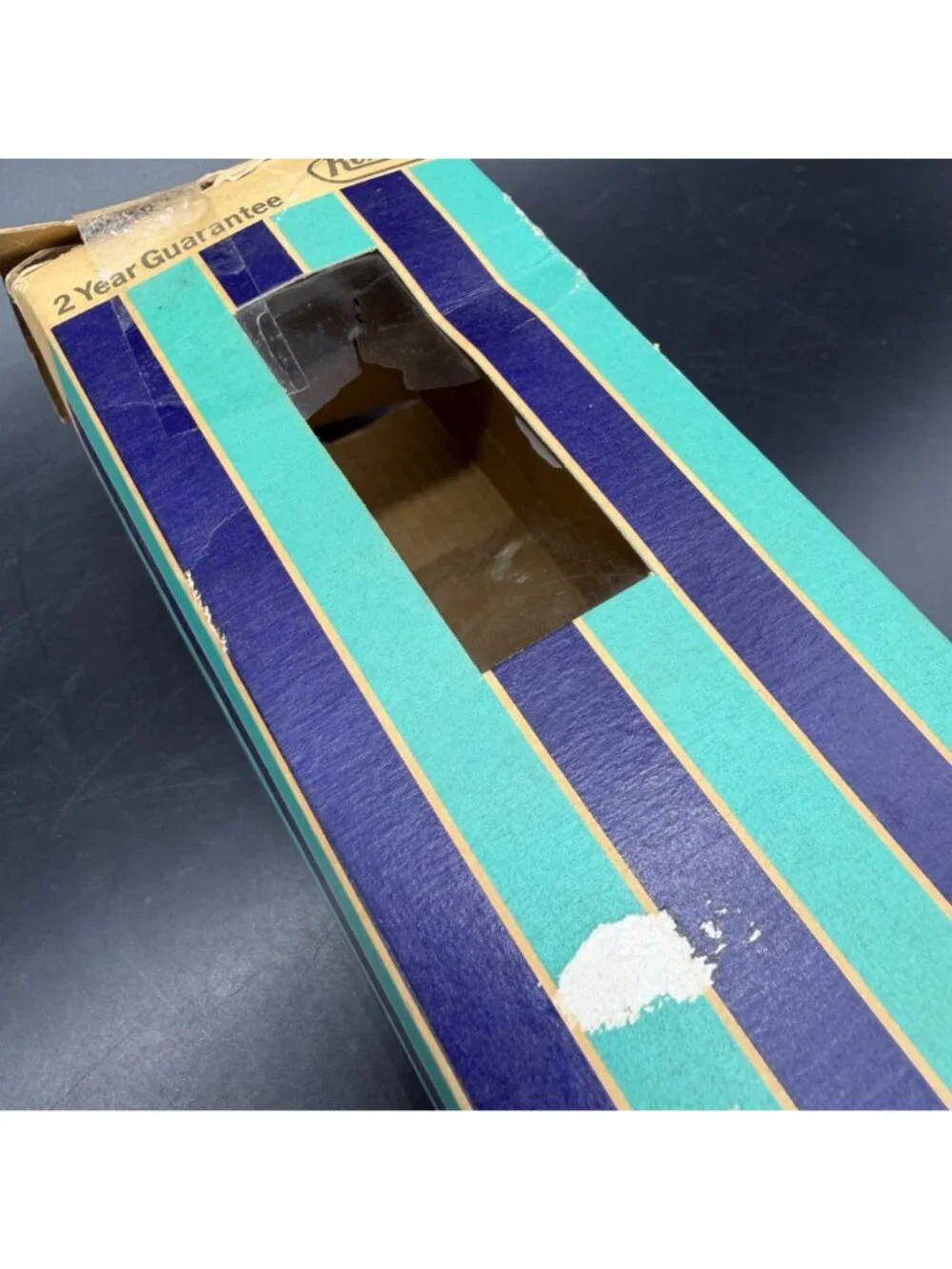 Cloth Covered Ice Cap Bag Vintage Rexall Houndstooth Teal Purple Bathroom Decor